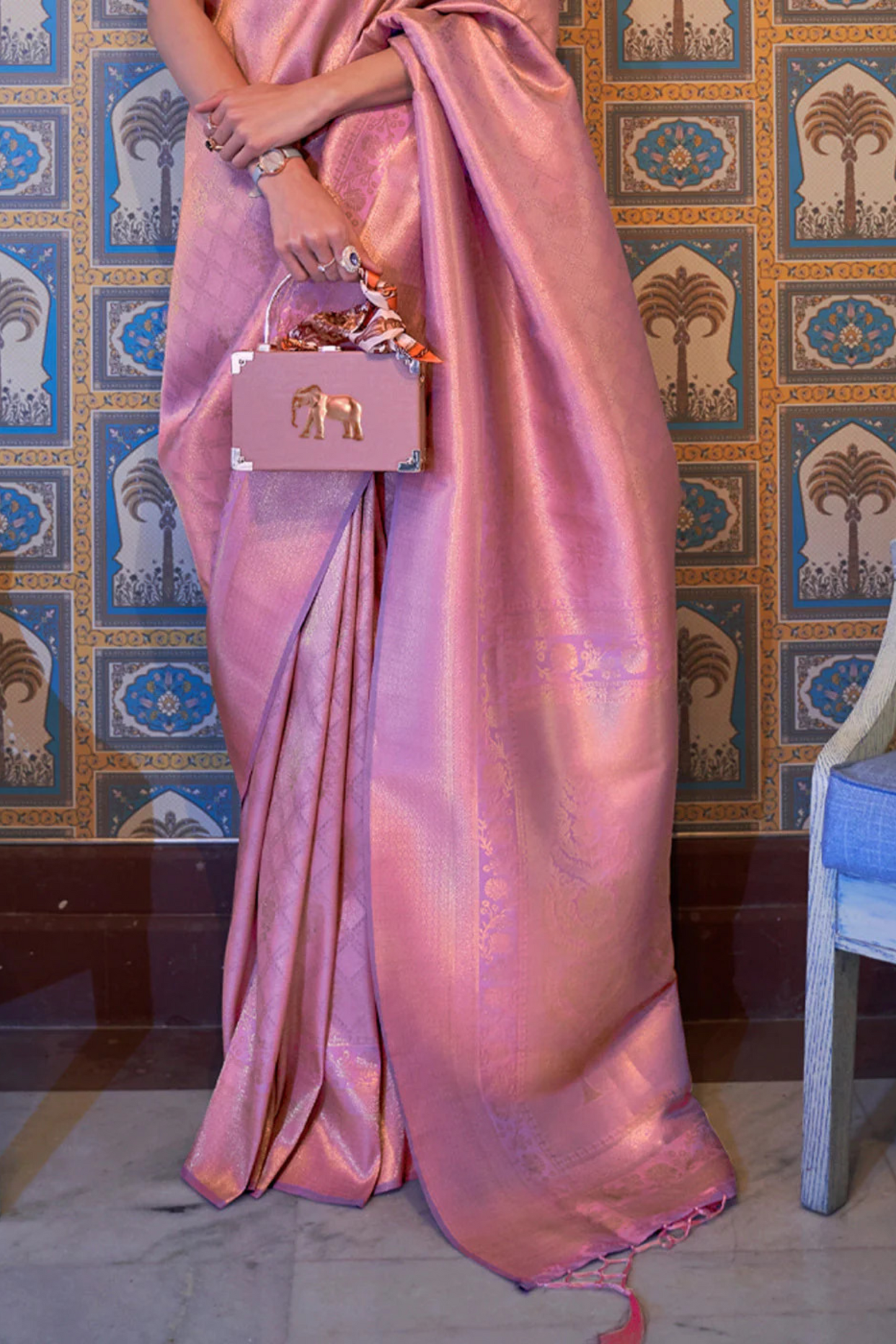 Magenta Banarasi Royal Wedding Edition Silk Saree with Zari Work